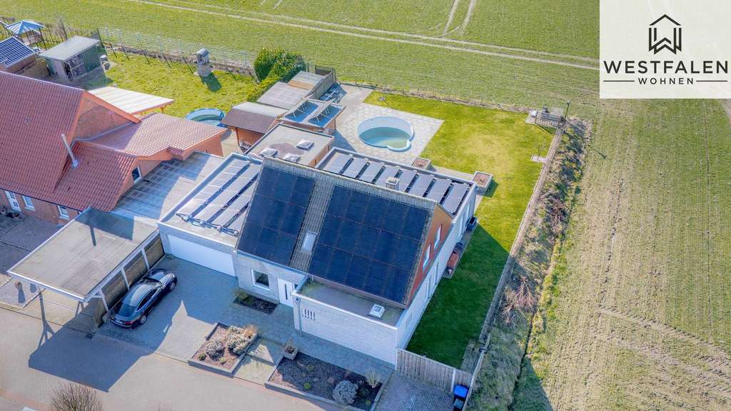 Immobilie in Ochtrup - Modernes Wohnen im Grünen – Familienhaus mit Pool und Photovoltaik in Ochtrup - Bild 1