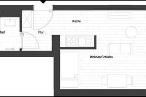 Sanierte 1-Zimmer Wohnung in Flingerns Herzstück (WE 1.19/27/35/43/50/56/62) | mit EBK! – 40233 Flingern Nord, Düsseldorf – Vorschaubild 2
