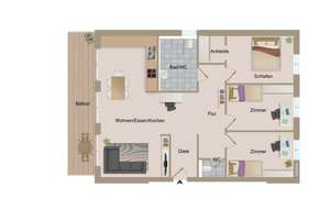 Viel Raum für die Familie – modern wohnen mit Balkon – Die vollständige Adresse der Immobilie erhältst du vom Anbieter., 76228 Wolfartsweier, Karlsruhe – Vorschaubild 13
