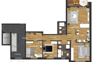 Eigentumswohnung mit Süd-West-Balkon, Aufzug und Tiefgarage – Kronenstrasse 13, 30161 Oststadt, Hannover – Vorschaubild 4