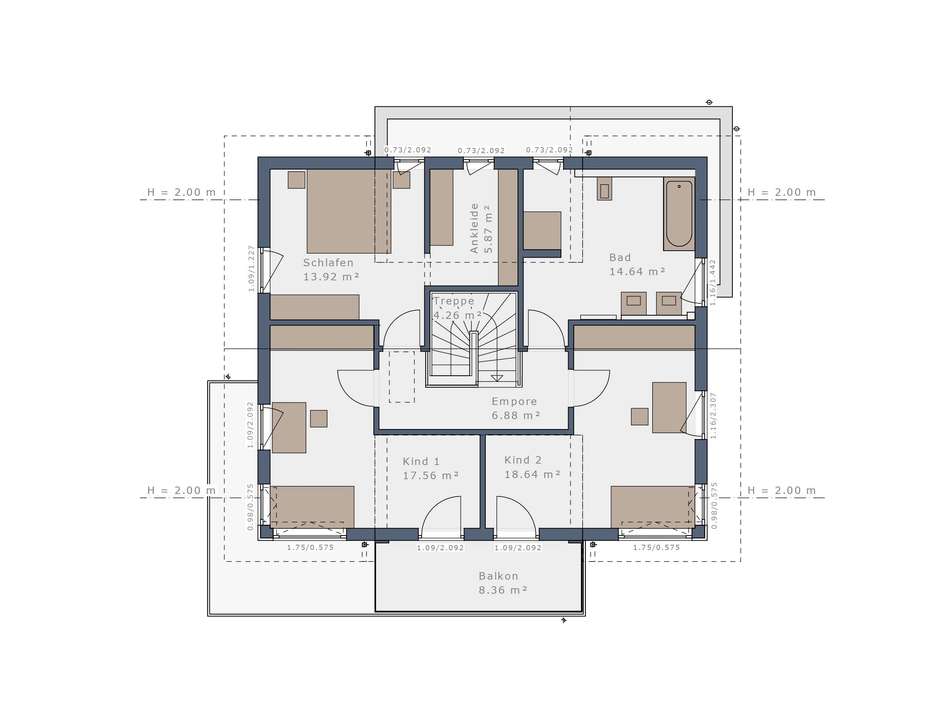 Grundriss Obergeschoss