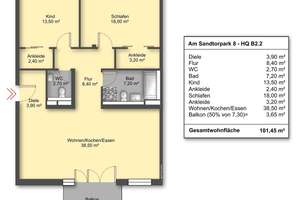 Sehr schöne, bezahlbare, zentral gelegene 3-Zimmer-Wohnung direkt am Sandtorpark – Die vollständige Adresse der Immobilie erhältst du vom Anbieter., 20457 HafenCity, Hamburg – Vorschaubild 12