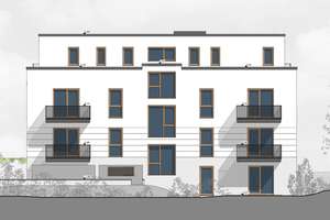 Moderner Neubau mit Blick ins Grüne