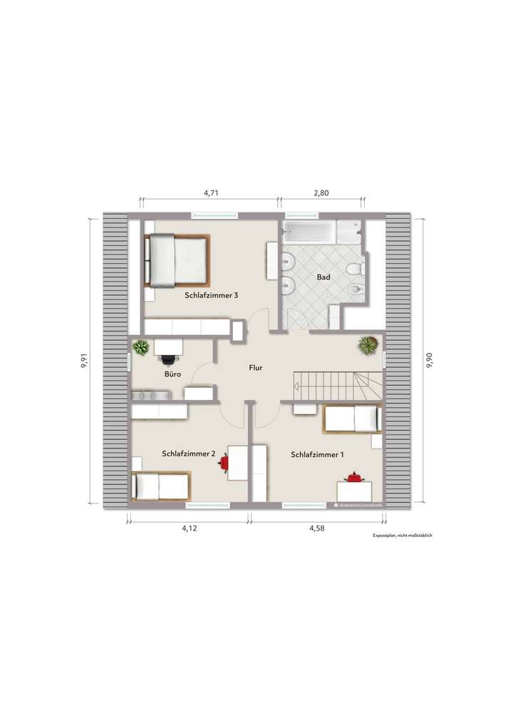 Grundriss Dachgeschoss (nicht 