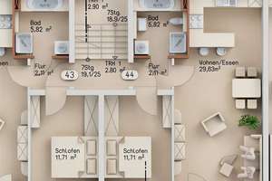 Leben im Proviantbachquartier - 2 ZKB - Balkon – Die vollständige Adresse der Immobilie erhältst du vom Anbieter., 86153 Am Schäfflerbach, Augsburg – Vorschaubild 8