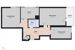 Ihr neues Zuhause - 3-Zimmer-Wohnung mit 79 m² und Balkon – Die vollständige Adresse der Immobilie erhältst du vom Anbieter., 45888 Bulmke-Hüllen, Gelsenkirchen – Vorschaubild 14