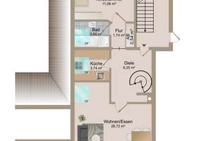 Waldperlach: Maisonette mit Dachstudio und Homeoffice, ab sofort bezugsfrei – Brockesstr. 11, 81739 Waldperlach, München – Vorschaubild 14
