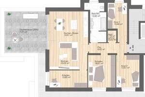 Moderne Penthouse Wohnung auf dem Kaßberg - KfW40 / Tiefgarage / Aufzug – Kaßbergstraße 14, 9112 Kaßberg, Chemnitz – Vorschaubild 3