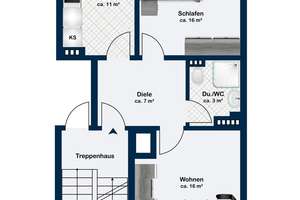 Gepflegte 2 Zimmer ETW mit EEK C im 2. OG rechts in Duisburg Neudorf – Die vollständige Adresse der Immobilie erhältst du vom Anbieter., 47057 Neudorf-Süd, Duisburg – Vorschaubild 12