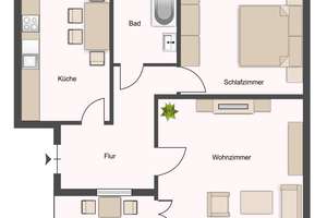 Großzügige 2-Zimmer Wohnung inkl. EBK und Balkon – Marksteig 9, 9126 Bernsdorf, Chemnitz – Vorschaubild 8