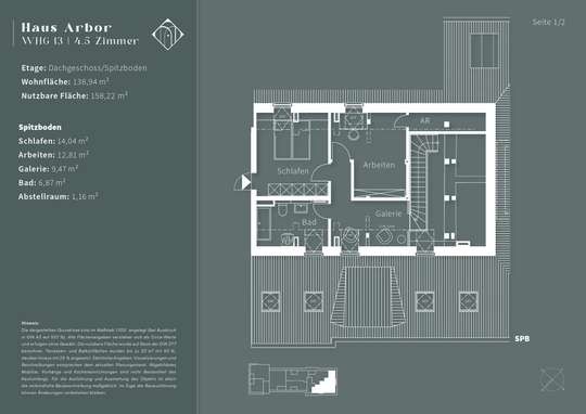 Grundriss Spitzboden