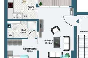 Ihr neues Zuhause in Leipzig – Moderne 2-Zimmer-Wohnung mit Loggia & Tiefgarage – Die vollständige Adresse der Immobilie erhältst du vom Anbieter., 4159 Wahren, Leipzig – Vorschaubild 3