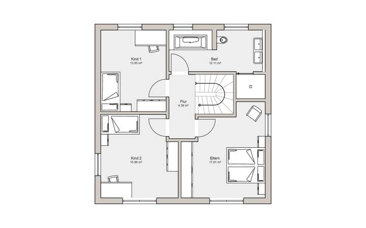 Grundriss Obergeschoss