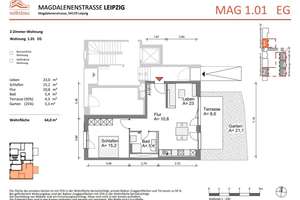 2-Raum-Wohnung mit Terrasse und Gartenanteil! – Magdalenenstraße 28, 4129 Eutritzsch, Leipzig – Vorschaubild 12