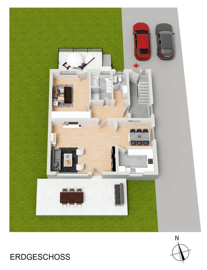 Grundriss 3D EG