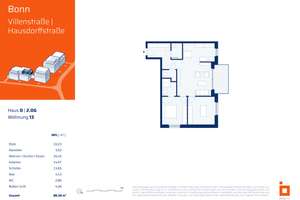 RESERVIERT! D13: Großzügige 3-Zimmerwohnung im 2.OG - Bad ensuite - Balkon zur Gartenseite – Villenstraße 4, 53129 Dottendorf, Bonn – Vorschaubild 4