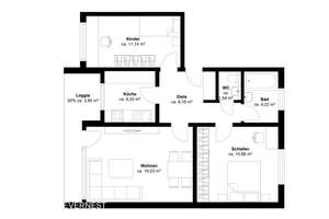 Helle 3-Zimmer Eigentumswohnung (74m²) mit großem Balkon in Schlebusch – Die vollständige Adresse der Immobilie erhältst du vom Anbieter., 51375 Schlebusch, Leverkusen – Vorschaubild 9