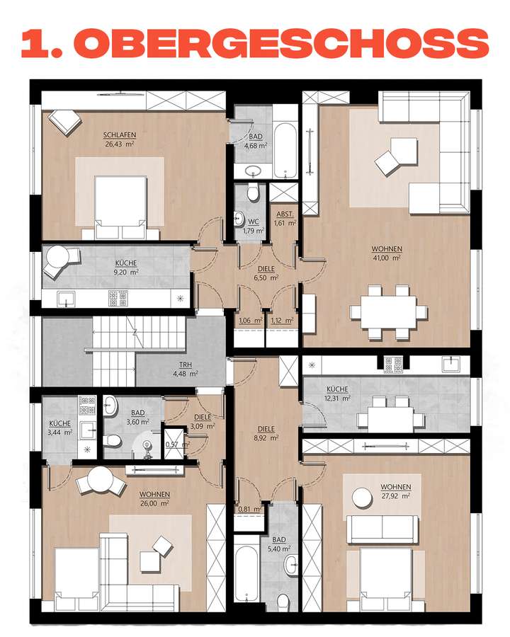 Grundriss_1. Obergeschoss