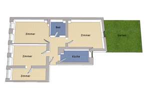 IMMOBERLIN.DE - Behagliche Altbauwohnung mit Gartenterrasse in ruhiger Lage beim Wrangelkiez – Die vollständige Adresse der Immobilie erhältst du vom Anbieter., 10997 Kreuzberg, Berlin – Vorschaubild 8