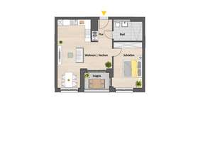 Leyenhof- 2-Zimmer-Wohnung-2. OG in Köln- Ehrenfeld Erstbezug