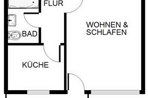 Einziehen und Wohnen: Sanierte 1-Zimmer-Wohnung in Bonn-Lannesdorf – Im Gries 22, 53179 Lannesdorf, Bonn – Vorschaubild 3