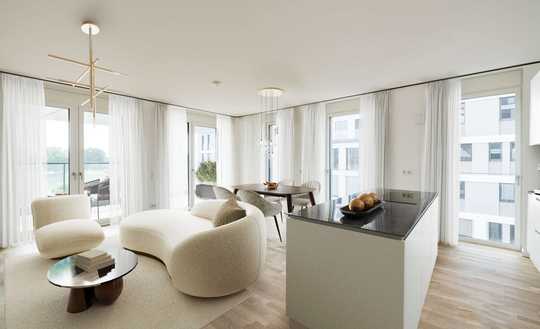 4-Zimmer Neubauwohnung mit Blick auf den Rhein im 5.OG