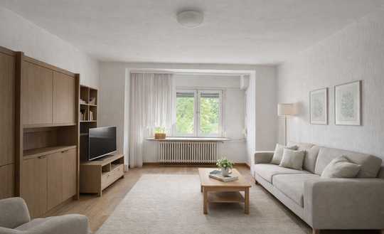 Wohnen im Herzen des Lindenhofs: 2 Zimmer mit Balkon zum Innenhof