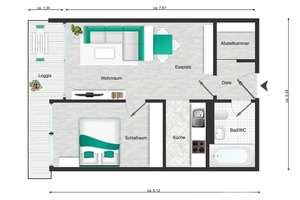 Für Selbstnutzer oder Kapitalanleger: Zwei-Zimmer-Wohnung mit Loggia und Keller – 67059 Mitte, Ludwigshafen am Rhein – Vorschaubild 8
