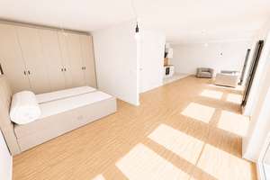 Erstbezug auf ca. 65 m²: Lichtdurchflutetes Appartment mit EBK, Schrank, Bett & Sofa – Außer der Schleifmühle 4, 28203 Ostertor, Bremen – Vorschaubild 2