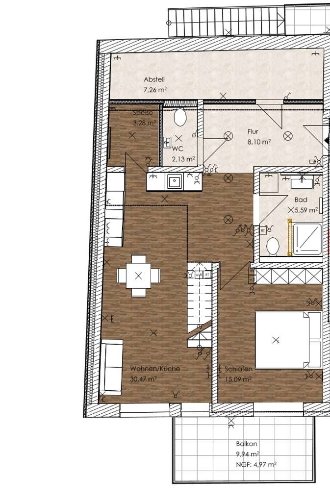 Immobilie in Sulzberg - lichtdurchflutete 3- Zimmer Maisonette Wohnung im kernsanierten Bauernhof - Bild 4