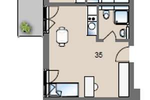 Gemütlich möbliertes Appartement mit Balkon  **zentrumsnah** Ideal für Studenten – René-Schickele-Str. 3-7, 53123 Duisdorf, Bonn – Vorschaubild 11