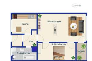 Solide Kapitalanlage – 2-Zimmer-Wohnung mit Loggia und langfristigem Mietverhältnis in Velbert – Die vollständige Adresse der Immobilie erhältst du vom Anbieter., 42549 Velbert-Mitte, Velbert – Vorschaubild 11