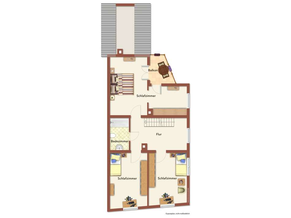 Obergeschoss (visualisiert)