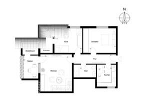 Neues Zuhause oder solide Kapitalanlage - 3-Zimmer-Wohnung mit Balkon und Aufzug – Die vollständige Adresse der Immobilie erhältst du vom Anbieter., 69502 Hemsbach – Vorschaubild 9
