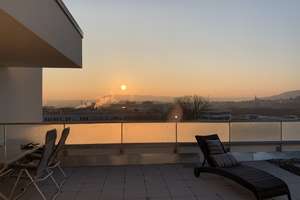 Luxuriöses Penthouse mit großer Dachterrasse und Blick über die Stadt in Stuttgart Nord 