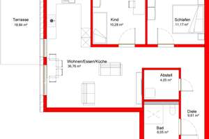 Neubau 3-Zimmer-Wohnung EG mit Terrasse – Die vollständige Adresse der Immobilie erhältst du vom Anbieter., 74532 Ilshofen – Vorschaubild 5