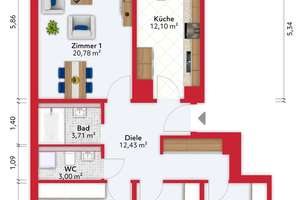 BESICHTIGUNG SAMSTAG 16. MAI: Helle, ruhige 4 Zimmer im 7. OG mit Ausblick – Die vollständige Adresse der Immobilie erhältst du vom Anbieter., 81927 Johanneskirchen, München – Vorschaubild 16