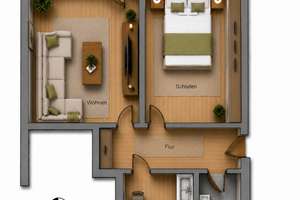 Modernisierte 2-Zimmer Wohnung mit Südbalkon und Gartenmitbenutzung in Hamm Nord – 20535 Hamm, Hamburg – Vorschaubild 6
