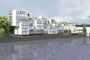 WE A2.1 -Terrasse zur Rhein und zum Deich! Wohnen und Schlafen mit Rheinblick! – Am Zollhof 22, 47829 Uerdingen, Krefeld – Vorschaubild 2