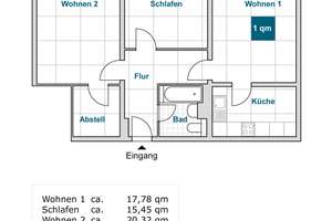 3-Raumwohnung mit Badewanne sucht neue Mieter*innen! – Rottwerndorfer Str. 3, 1257 Leuben (Stadtteil), Dresden – Vorschaubild 2