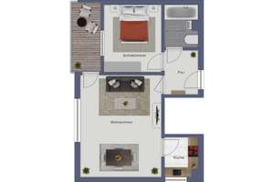 Hannover-Anderten: Attraktive 2-Zimmer-Wohnung mit Loggia – Die vollständige Adresse der Immobilie erhältst du vom Anbieter., 30559 Anderten, Hannover – Vorschaubild 7
