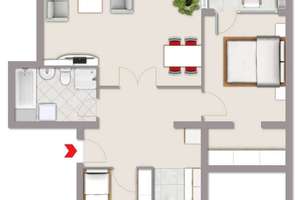 Gepflegte 3‑Zimmer-Wohnung mit traumhafter Terrasse und KFZ-Stellplatz – Die vollständige Adresse der Immobilie erhältst du vom Anbieter., 12277 Marienfelde, Berlin – Vorschaubild 12