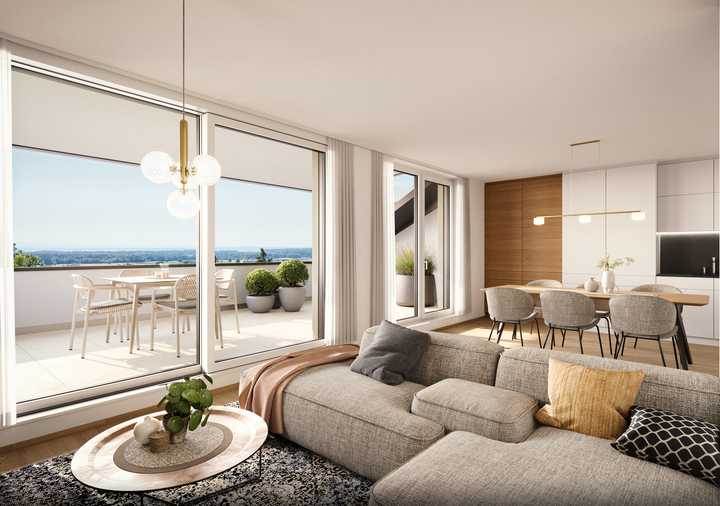 Stilvolles Wohnen mit fantastischem Ausblick - 3,5 Zimmerwohnung mit großzügiger Loggia