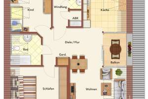 Sonnige, helle 3 Zimmer-Dachgeschoss-Eigentumswohnung mit Balkon und Tiefgaragenstellplatz – Die vollständige Adresse der Immobilie erhältst du vom Anbieter., 72827 Wannweil – Vorschaubild 21