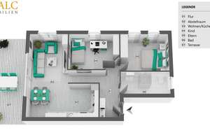 Neubau-Erstbezug Moderne 3-Zimmer-Erdgeschosswohnung mit Terrasse & Stellplatz - Emden-Borssum – 26725 Borßum/Hilmarsum, Emden – Vorschaubild 2