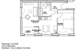 2 Zimmer Wohnung Nr. 122 im Hubland mit EOF Förderung Stufe 2/3 – 97074 Frauenland, Würzburg – Vorschaubild 10