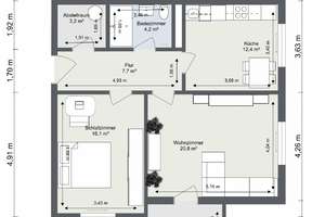 Modernisierte 2,5-Zimmer-Wohnung (2022) mit Balkon, Aufzug & U-Bahn vor der Tür – Stuttgart – Die vollständige Adresse der Immobilie erhältst du vom Anbieter., 70499 Bergheim, Stuttgart – Vorschaubild 18
