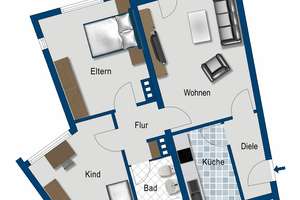 Bezugsfertige 3 Zimmer Wohnung in K-Buchheim! – Dellbrücker Str. 50, 51067 Buchheim, Köln – Vorschaubild 2