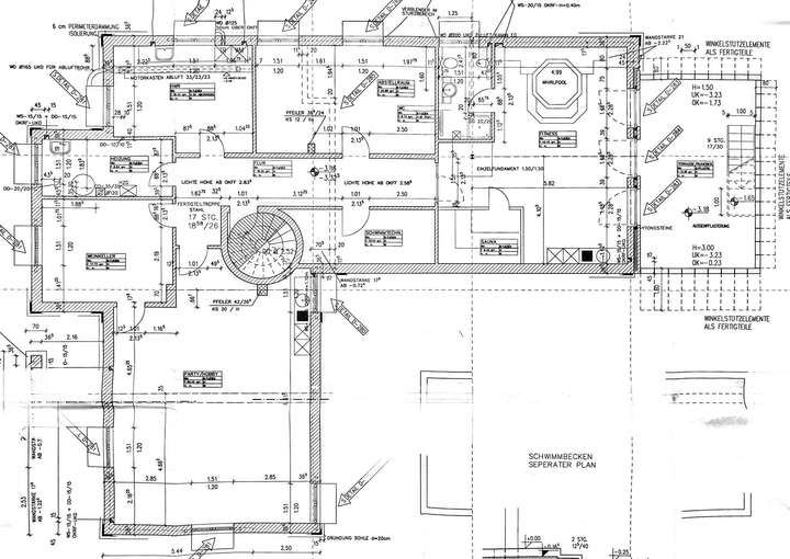 Grundriss Keller/ UG mit Außen
