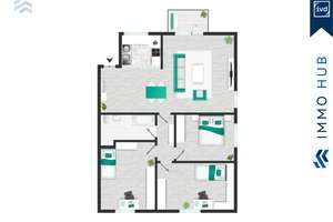 ++ Sofort bezugsfertige, renovierte 4-Zimmer-Wohnung mit Westbalkon ++ – 4328 Paunsdorf, Leipzig – Vorschaubild 18